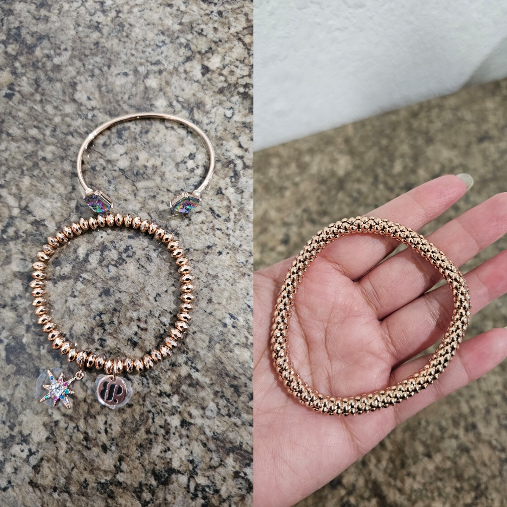Elegant Rose Gold Bracelet Set 3 15$